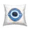 Stupell Industries Blue Spiritual Evil Eye Pattern Symbol Throw Pillow, 18" x 18"